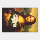Mona Lisa mit Rose Geschenkpapier Set (Vorderseite 2)