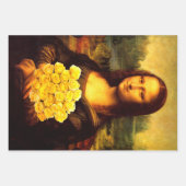 Mona Lisa mit Rose Geschenkpapier Set (Vorderseite)