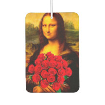 Mona Lisa mit rote Rosen Leonardo Da Vinci