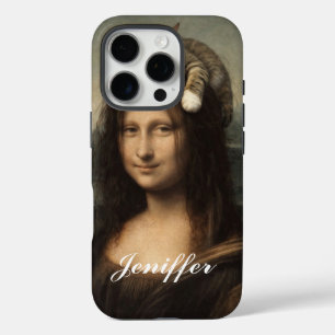Mona Lisa mit schlafender Katze iPhone 16 Pro Hülle