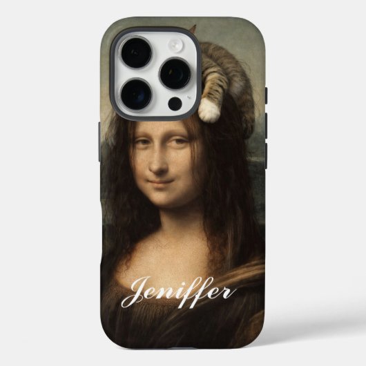 Mona Lisa mit schlafender Katze Case-Mate iPhone Hülle (Rückseite)