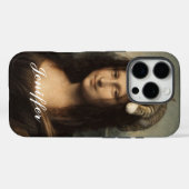 Mona Lisa mit schlafender Katze Case-Mate iPhone Hülle (Rückseite (Horizontal))
