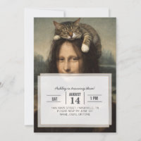 Mona Lisa mit schlafender Katze