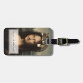 Mona Lisa mit schlafender Katze Gepäckanhänger (Vorderseite horizontal)