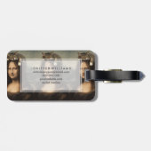 Mona Lisa mit schlafender Katze Gepäckanhänger (Rückseite horizontal)