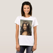 Mona Lisa mit schlafender Katze T-Shirt (Vorne ganz)