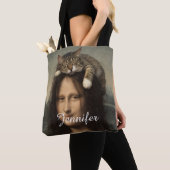 Mona Lisa mit schlafender Katze Tasche (Von Nahem)