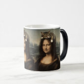 Mona Lisa mit schlafender Katze Verwandlungstasse (VorderseiteRechts)