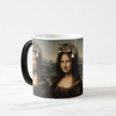 Mona Lisa mit schlafender Katze Verwandlungstasse (Vorderseite Links)