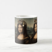 Mona Lisa mit schlafender Katze Verwandlungstasse (Mittel)