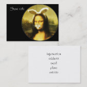 Mona Lisa mit sonnigen Ohren und Whiskers Visitenkarte (Vorne/Hinten)
