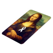 Mona Lisa mit weißem Ribbon Magnet (Linke Seite)