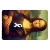 Mona Lisa mit weißem Ribbon Magnet (Horizontal)