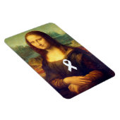 Mona Lisa mit weißem Ribbon Magnet (Rechte Seite)