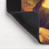 Mona Lisa mit weißem Ribbon Mousepad (Ecke)