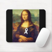 Mona Lisa mit weißem Ribbon Mousepad (Mit Mouse)