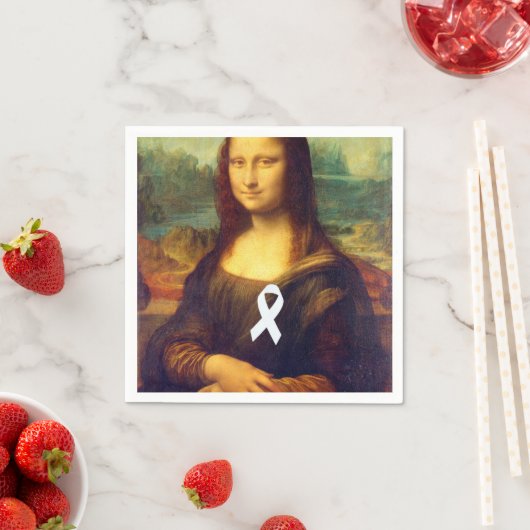 Mona Lisa mit weißem Ribbon Serviette (Beispiel)