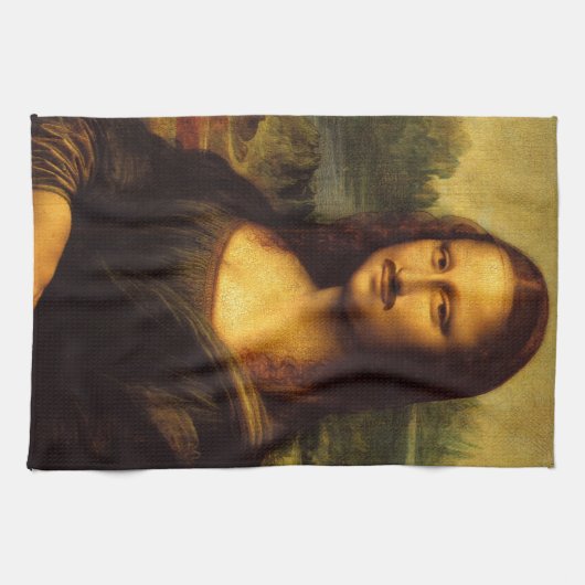 Mona lisa mustache handtuch (Horizontal)