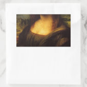Mona lisa mustache rechteckiger aufkleber (Tasche)