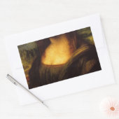 Mona lisa mustache rechteckiger aufkleber (Umschlag)