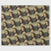 Mona Lisa nah von Leonardo da Vinci Geschenkpapier (Flach)