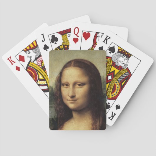 Mona Lisa nah von Leonardo da Vinci Spielkarten (Rückseite)