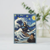 Mona Lisa Neuinterpretierte Reise Postkarte (Stehend Vorderseite)
