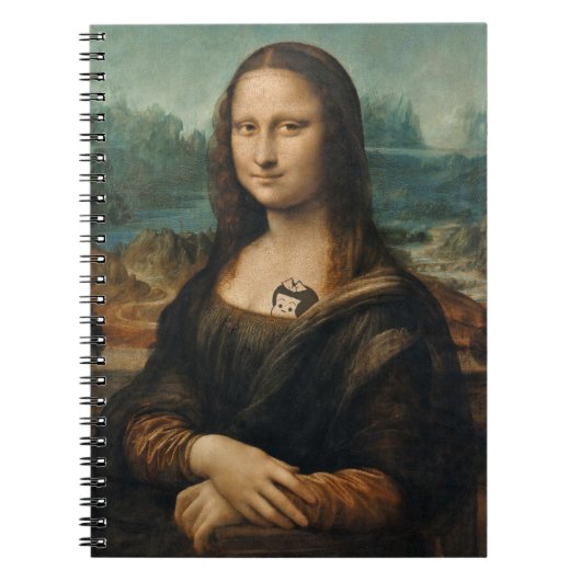 "Mona Lisa" Notizbuch Notizblock (Vorderseite)