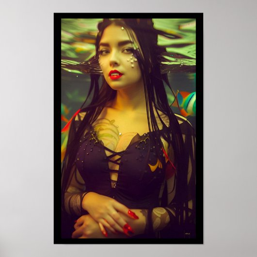 Mona Lisa oder ein Sexy Underwater Vampire Poster (Vorne)