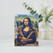Mona Lisa on Safari Postkarte (Stehend Vorderseite)