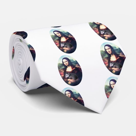 Mona Lisa Opossum Krawatte (Gerollt)