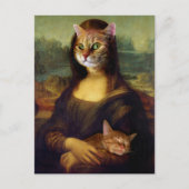 Mona Lisa Orange Cat Postkarte (Vorderseite)