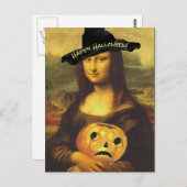 Mona Lisa Original Hexe Happy Halloween PC-Spaß Postkarte (Vorne/Hinten)