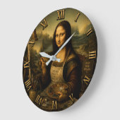 Mona Lisa Painter Große Wanduhr (Winkel)