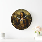 Mona Lisa Painter Große Wanduhr (Zuhause)