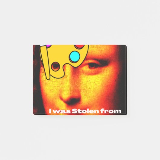 mona lisa painting story post-it klebezettel (Vorderseite)