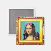 Mona Lisa Parody Portrait Magnet (Vorderseite/Rückseite)