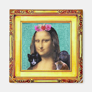 Mona Lisa Parody Portrait Magnet