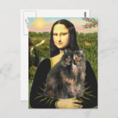 Mona Lisa - Persian Calico cat Postkarte (Vorne/Hinten)