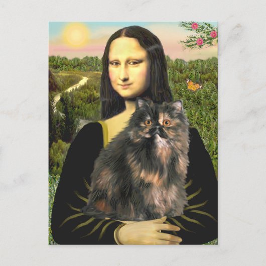 Mona Lisa - Persian Calico cat Postkarte (Vorderseite)
