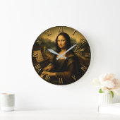 Mona Lisa Pianist Große Wanduhr (Zuhause)
