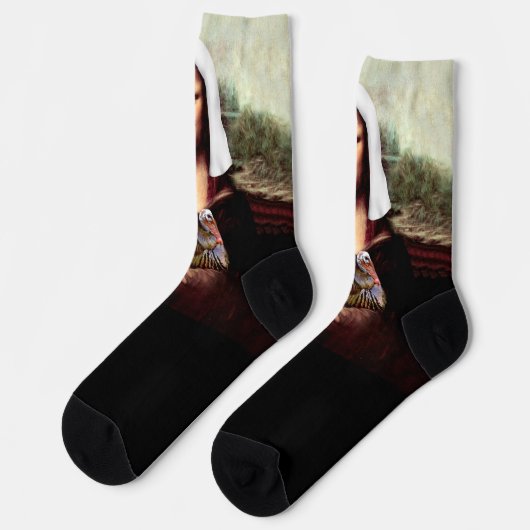 Mona Lisa Pilgrim Erntedank Socken (Linkes Detail)