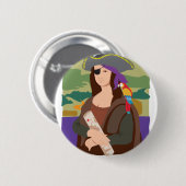 Mona Lisa Pirat Button (Vorne & Hinten)