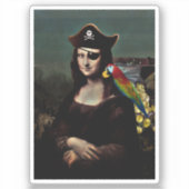 Mona Lisa Pirate Aufkleber (Vorderseite)