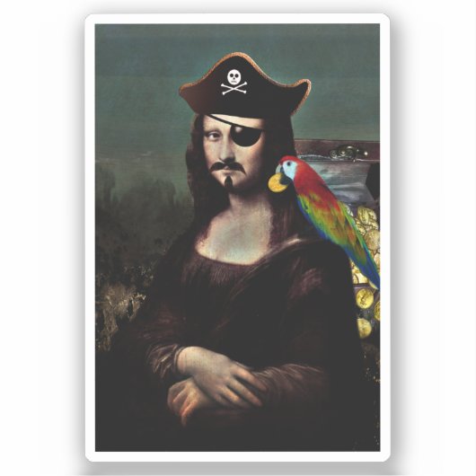 Mona Lisa Pirate Aufkleber (Vorderseite)