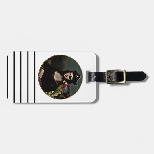 Mona Lisa Pirate Captain Gepäckanhänger (Vorderseite horizontal)