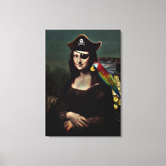 Mona Lisa Pirate Captain Leinwanddruck (Vorderseite)