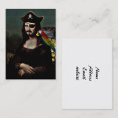 Mona Lisa Pirate Captain mit Mustache Visitenkarte (Vorne/Hinten)