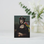 Mona Lisa Pirate Captain mit Mustache Visitenkarte (Stehend Vorderseite)