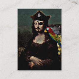 Mona Lisa Pirate Captain mit Mustache Visitenkarte